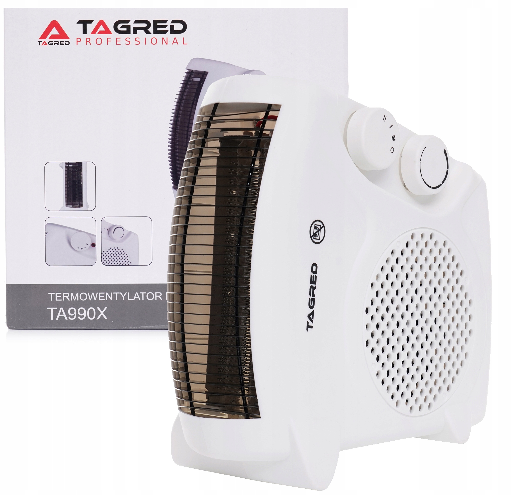 TAGRED 2000 W biely ventilátorový ohrievač